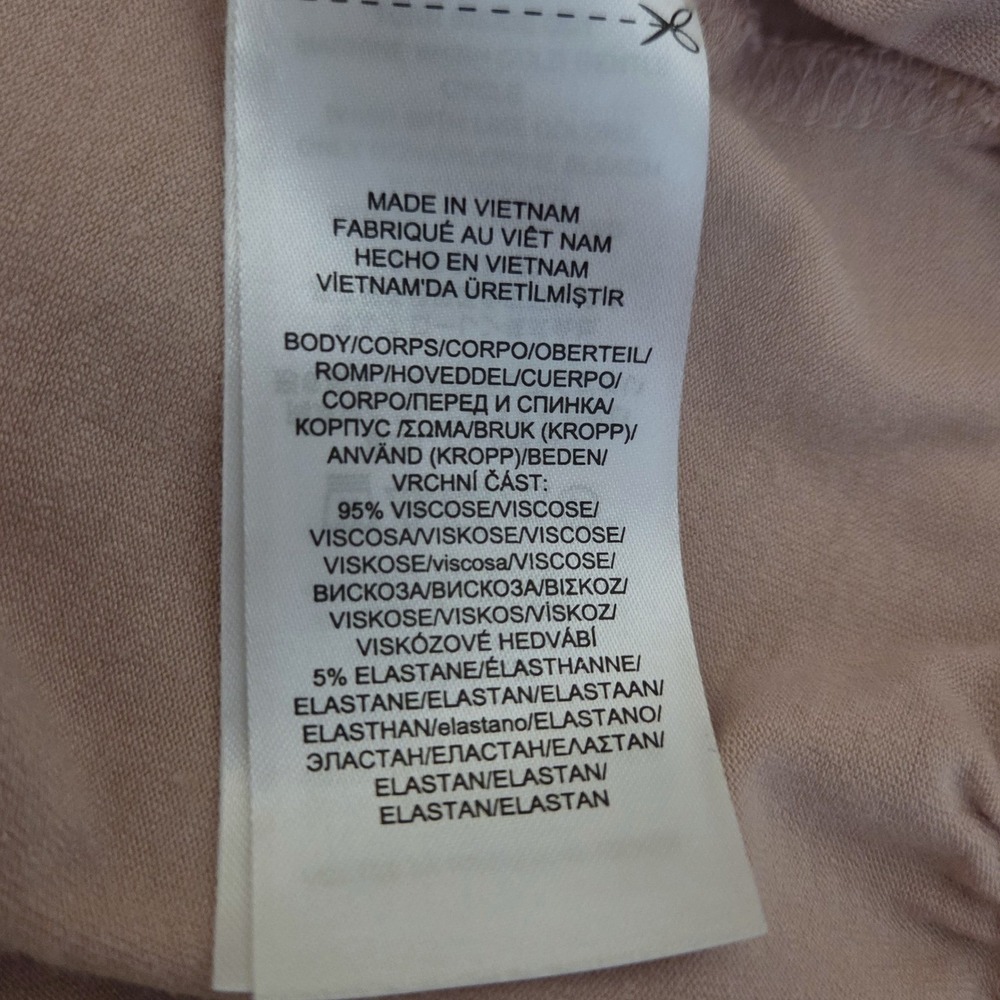 Lauren Ralph Lauren Blush Nude Sleeveless Mock Neck Tie Hem Top Women's‎ Medium - Picture 9 of 9